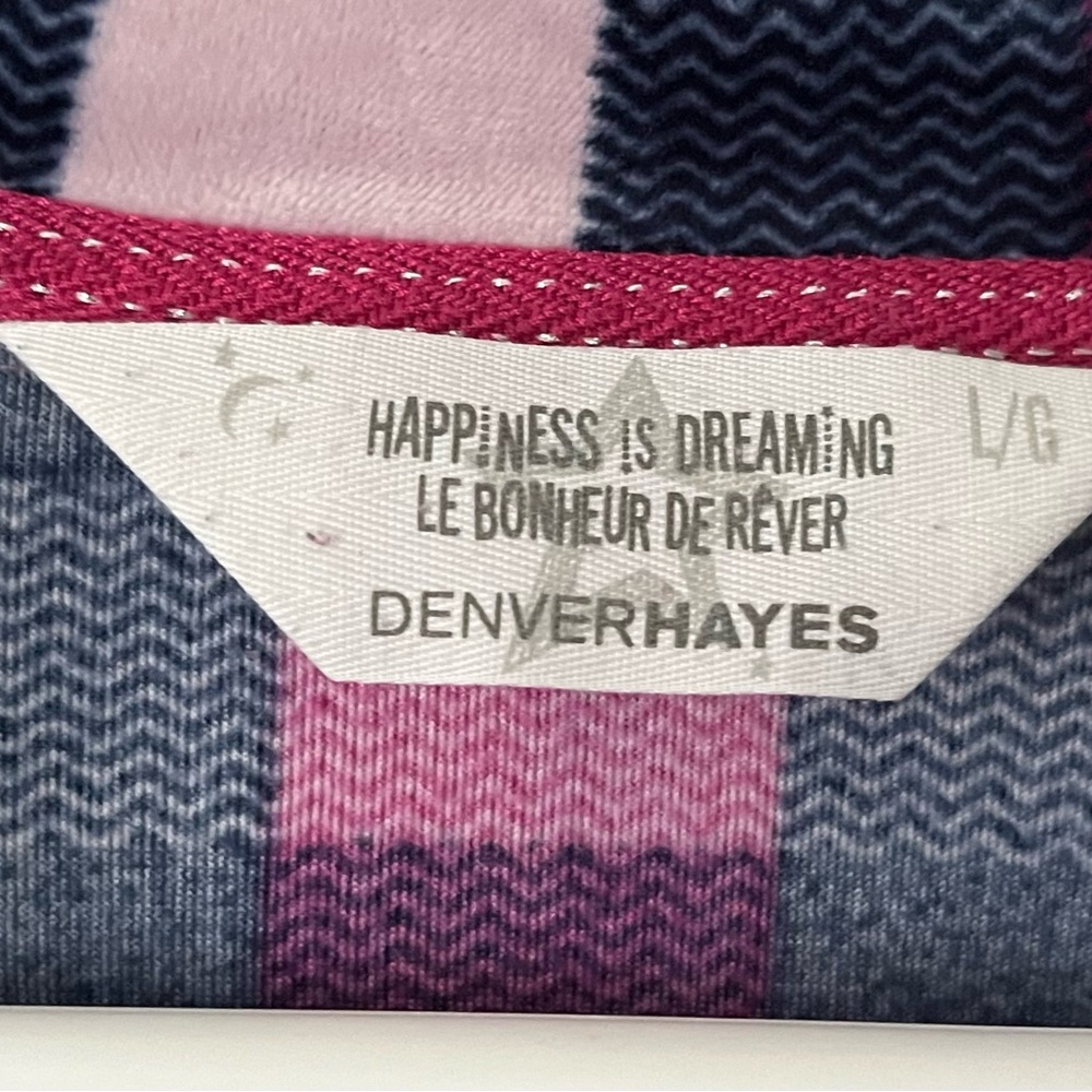 Cozy Pyjamas Denver Hayes Set Size Large Pink Navy Fleece Lounge” - Picture 9 of 9